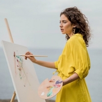 Portrait of Sophia K., studio artist and MartColor customer